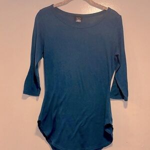 Rue21, teal, 3/4 sleeve top. Beautiful, very soft & comfortable.  Versatile top.